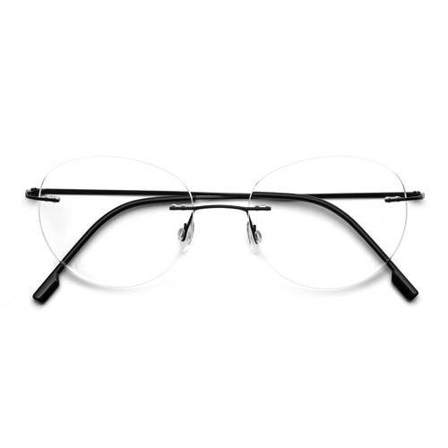 Lesebrille titan rund randlos - rund,
