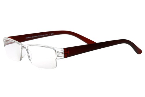 Lesebrille randlos braun - , matt